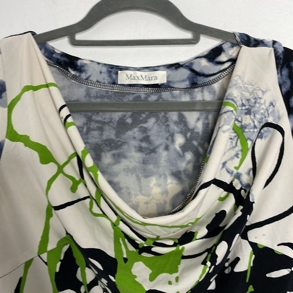 Maxmara Y2k splash abstract cowlneck mini dress - Picture 5 of 7